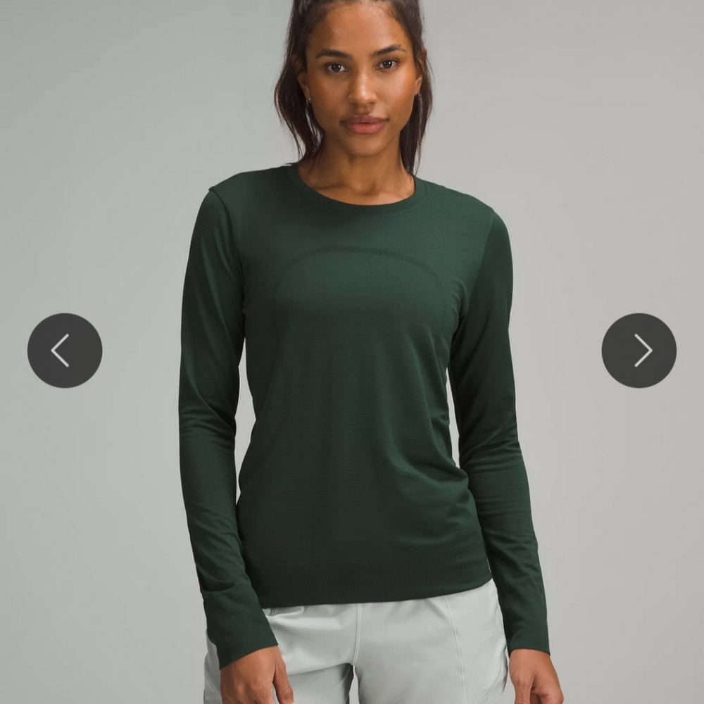 Like New Lululemon Swiftly Relaxed Long Sleeve Shirt Hip Length Legacy Green 8